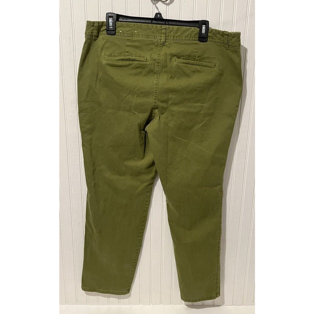CATO Ladies' SZ 16 STRAIGHT LEG PANTS‎ (Green; Cotton Stretch contemporary fit) - Picture 4 of 5